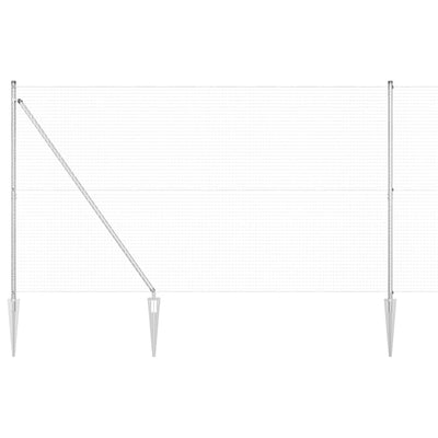Vidaxl afrasteringspaal zilver 10 x 1,5 m (25 x 25 mm gaas) staal