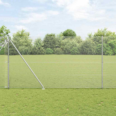 Vidaxl afrasteringspaal zilver 10 x 1,6 m (16 x 16 mm gaas) staal