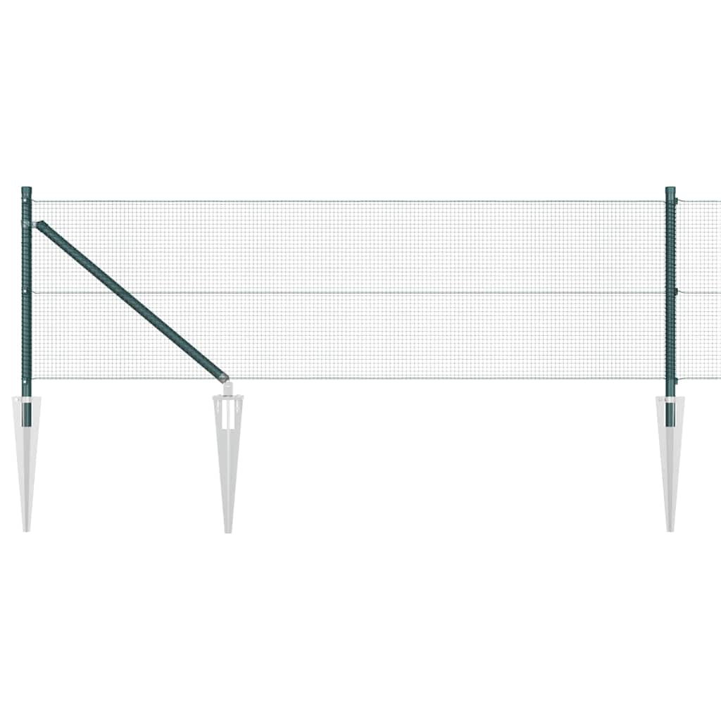 Vidaxl afrasteringspaal groen 10 x 0,4 m (12 x 12 mm gaas)