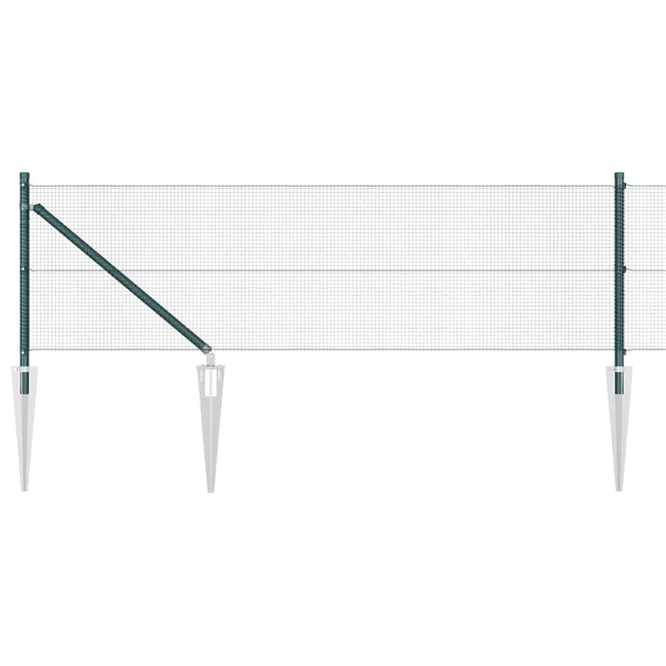 Vidaxl gelast draadhek met grondpennen 10 x 0,6 m pvc-gecoate staal