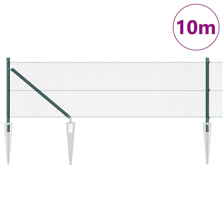 Vidaxl gelast draadhek met grondpennen 10 x 0,6 m pvc-gecoate staal