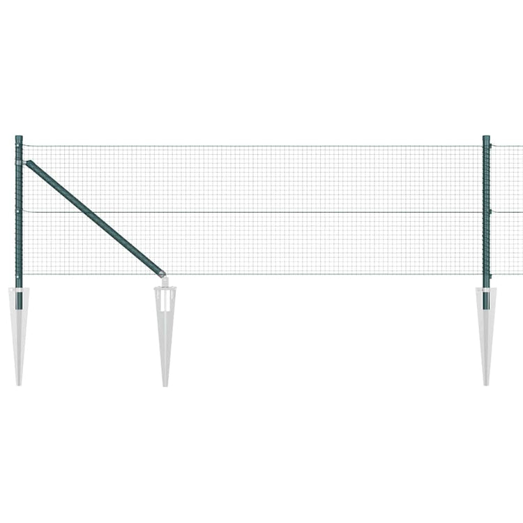Vidaxl gelast draadhek met grondpennen 10 x 0,6 m pvc-gecoate staal