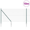 Vidaxl afrasteringspaal groen 10 x 1 m (19 x 19 mm mesh) staal