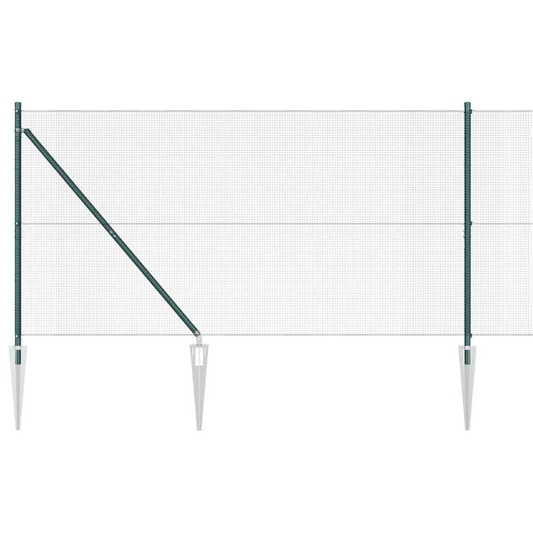 Vidaxl gelast draadhek met grondpennen 10 x 1,4 m pvc-gecoate staal