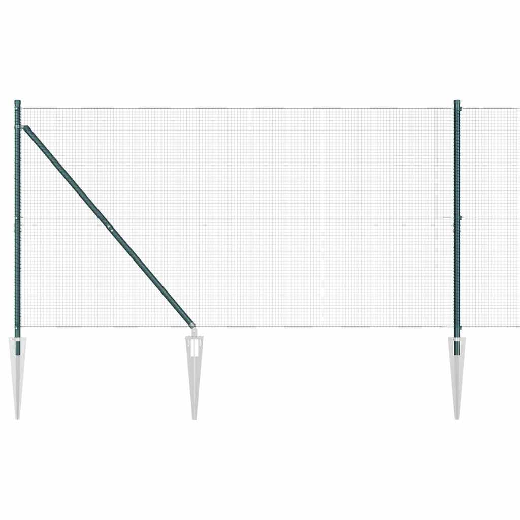 Vidaxl afrasteringspaal groen 10 x 1,4 m (16 x 16 mm gaas)