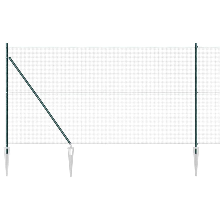 Vidaxl gelast draadhek met grondpennen 10 x 1,4 m pvc-gecoate staal