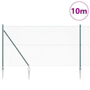 Vidaxl gelast draadhek met grondpennen 10 x 1,4 m pvc-gecoate staal - afbeelding 3