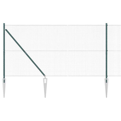 Vidaxl afrasteringspaal groen 10 x 1,4 m (25 x 25 mm gaas)