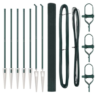 Vidaxl afrasteringspaal groen 10 x 1,6 m (12 x 12 mm gaas)