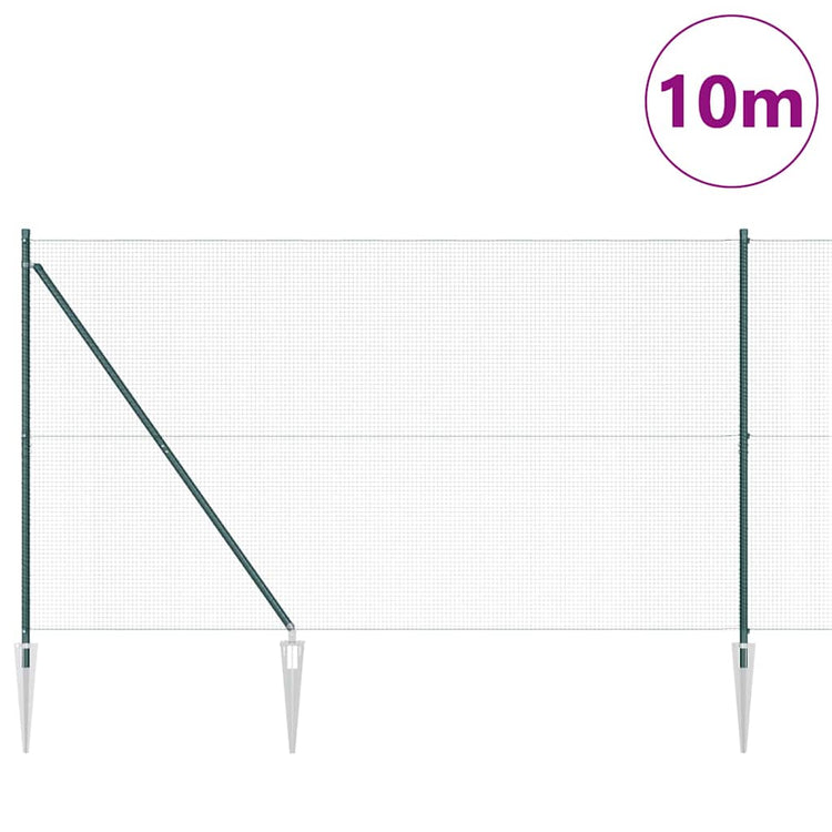 Vidaxl gelast draadhek met grondpennen 10 x 1,6 m pvc-gecoate staal