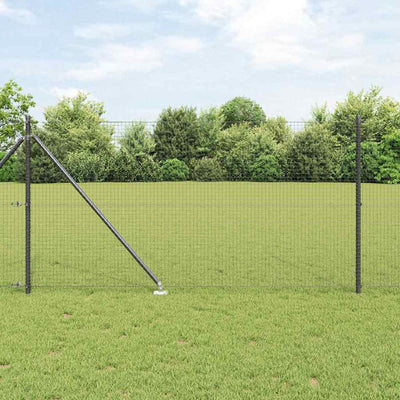 Vidaxl afrasteringspaal grijs 10 x 1 m (25 x 25 mm gaas) staal