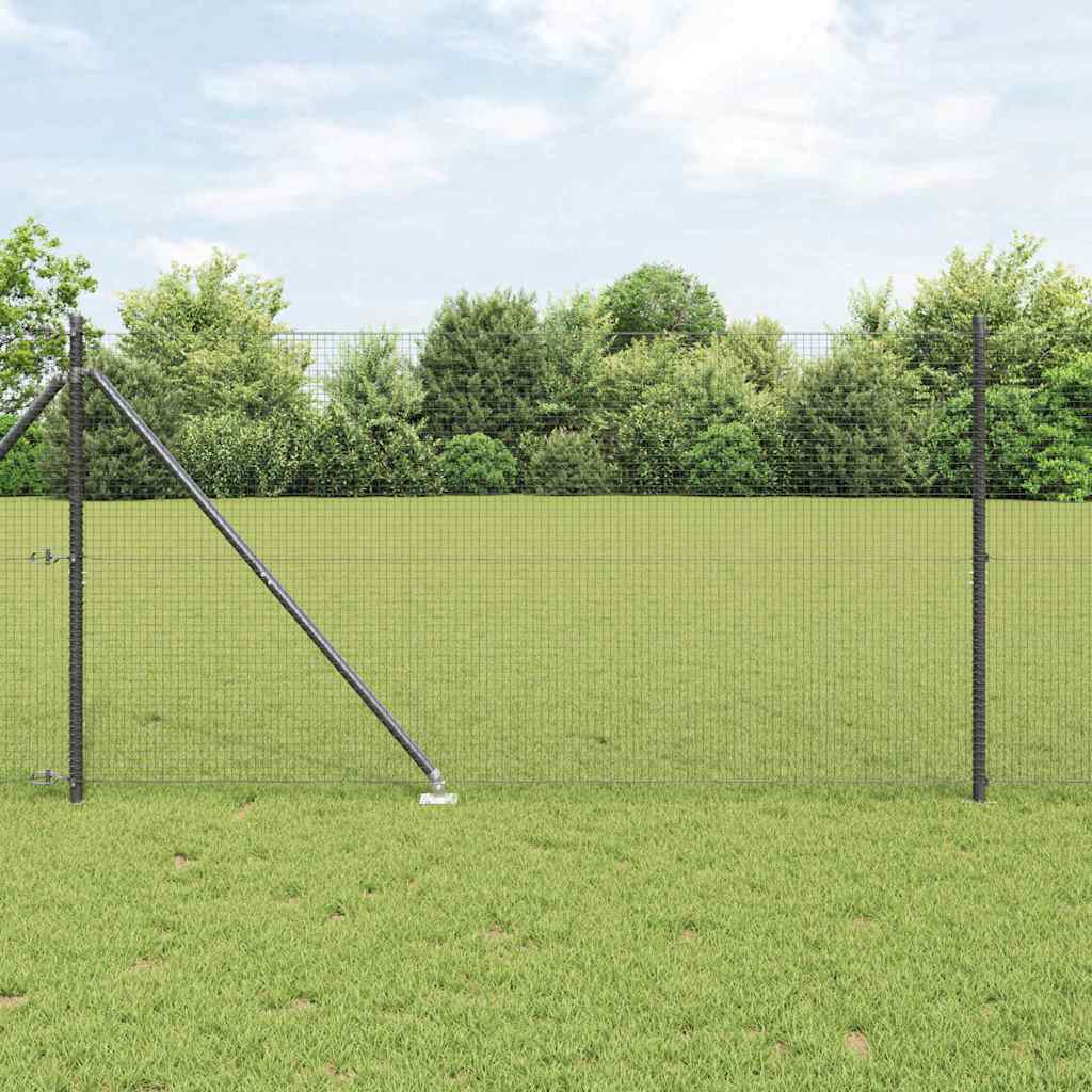 Vidaxl gelast draadhek met grondpennen 10 x 1,4 m pvc-gecoate staal