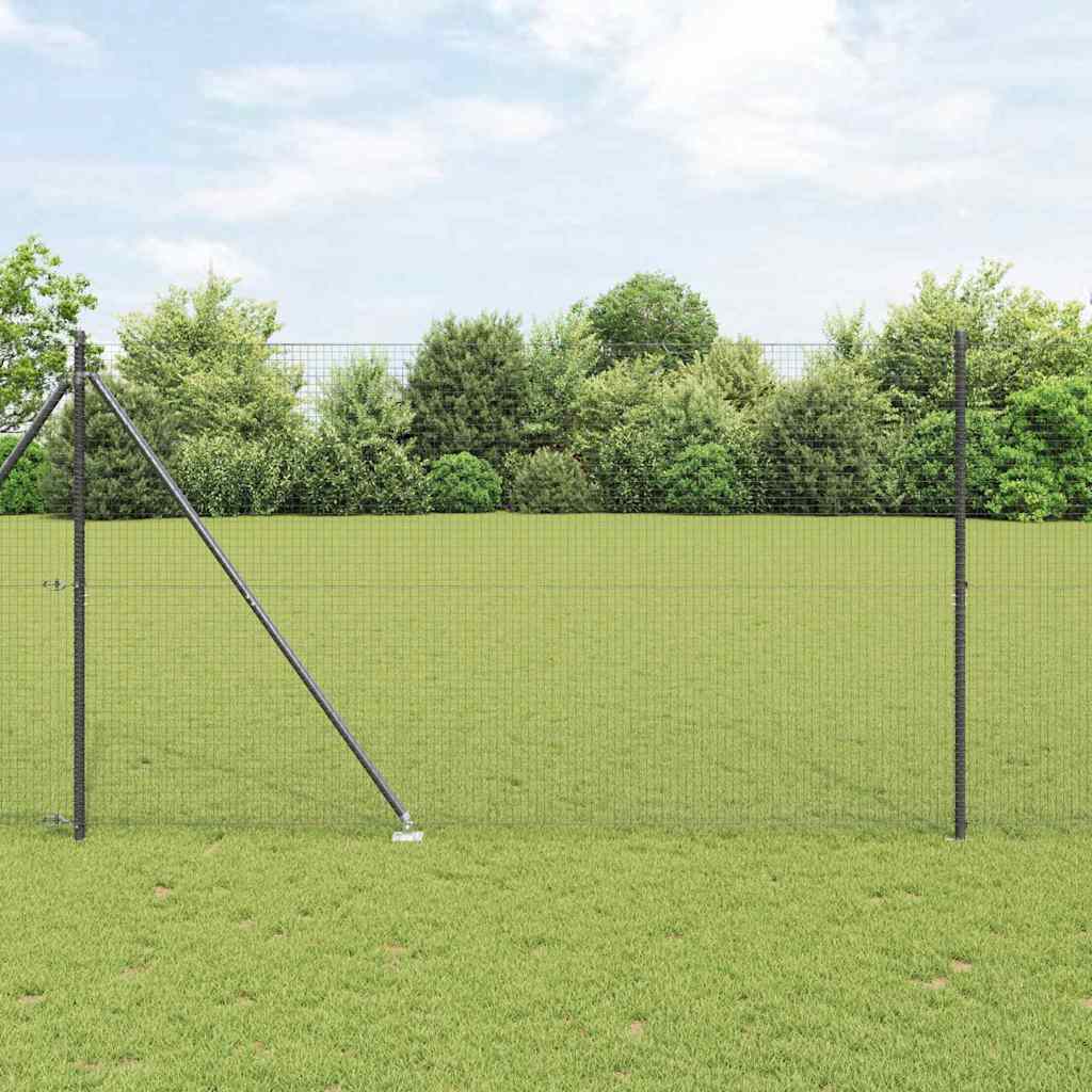 Vidaxl gelast draadhek met grondpennen 12 x 1,5 m pvc-gecoate staal