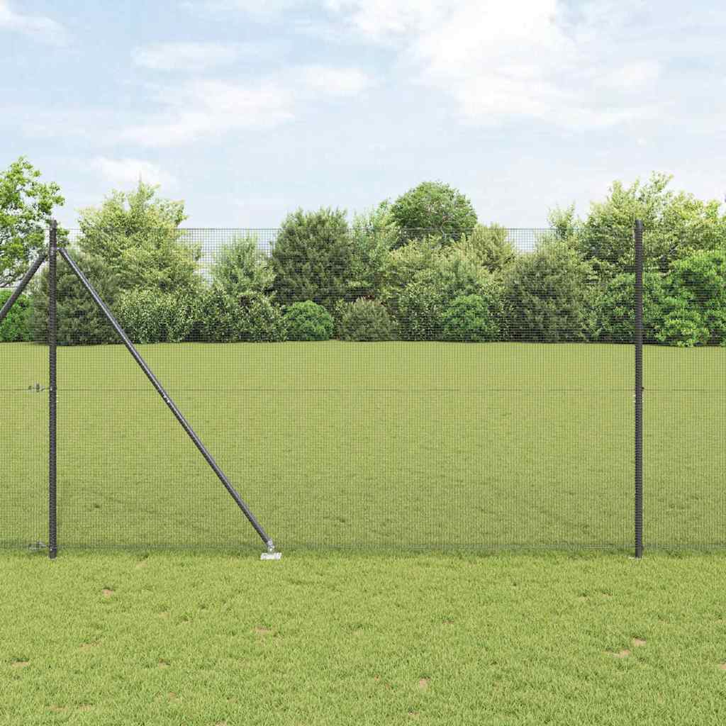Vidaxl gelast draadhek met grondpennen 10 x 1,6 m pvc-gecoate staal