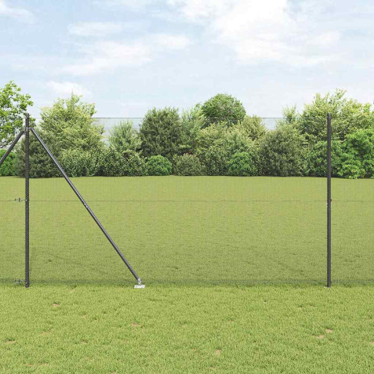 Vidaxl gelast draadhek met grondpennen 10 x 1,6 m pvc-gecoate staal