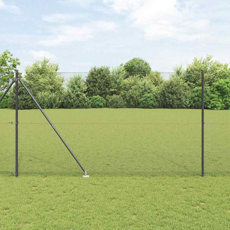 Vidaxl gelast draadhek met grondpennen 10 x 1,6 m pvc-gecoate staal