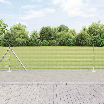 Vidaxl afrasteringspaal zilver 10 x 0,6 m (19 x 19 mm gaas) staal