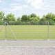 Vidaxl gelast draadhek met betonnen voetstuk 10 x 1 m zilver mesh