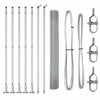 Vidaxl afrasteringspaal zilver 10 x 1,2 m (12 x 12 mm gaas) staal