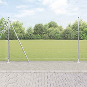 Vidaxl gelast draadhek met betonnen voetstuk 10 x 1,4 m zilver mesh - afbeelding 1
