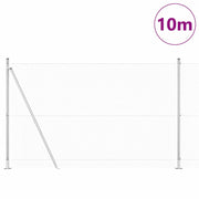 Vidaxl gelast draadhek met betonnen voetstuk 10 x 1,5 m zilver mesh - afbeelding 3