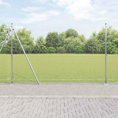 Vidaxl afrasteringspaal zilver 10 x 1,5 m (25 x 25 mm gaas) staal