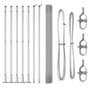 Vidaxl afrasteringspaal zilver 10 x 1,5 m (25 x 25 mm gaas) staal