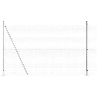 Vidaxl afrasteringspaal zilver 10 x 1,6 m (25 x 25 mm gaas) staal