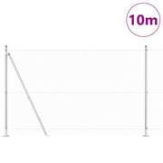 Vidaxl gelast draadhek met betonnen voetstuk 10 x 1,6 m zilver mesh - afbeelding 3