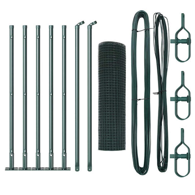 Vidaxl afrasteringspaal groen 10 x 0,4 m (16 x 16 mm gaas)