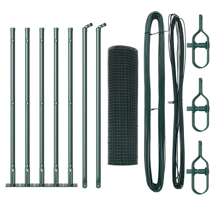 Vidaxl afrasteringspaal groen 10 x 0,4 m (19 x 19 mm gaas)