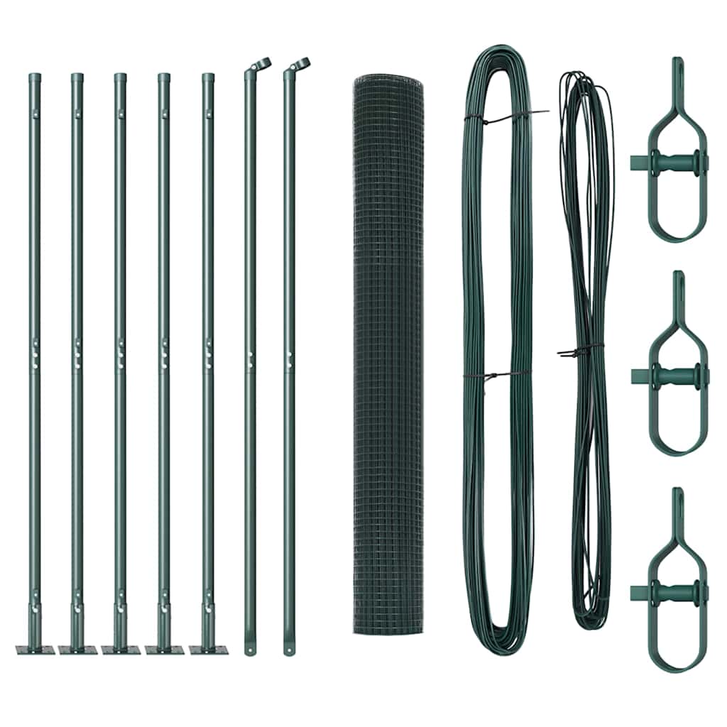Vidaxl afrasteringspaal groen 10 x 0,8 m (19 x 19 mm gaas)