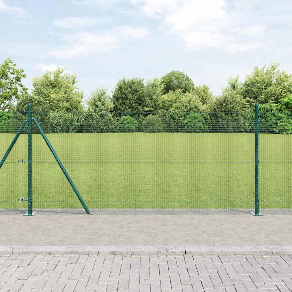 Vidaxl gelast draadhek met betonnen voetstuk 10 x 1 m pvc-coated staal