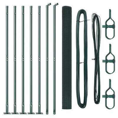 Vidaxl afrasteringspaal groen 10 x 1,4 m (19 x 19 mm gaas)
