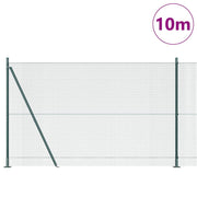 Vidaxl gelast draadhek met betonnen voetstuk 10 x 1,5 m groen mesh - afbeelding 3