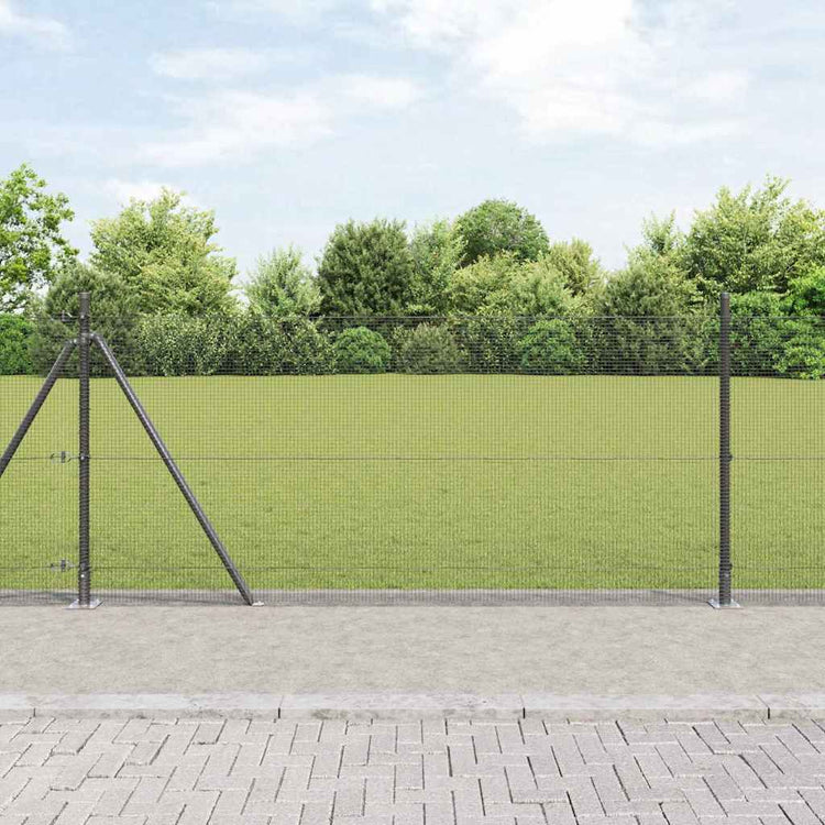Vidaxl afrasteringspaal grijs 10 x 0,8 m (12 x 12 mm gaas)