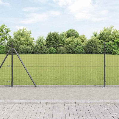 Vidaxl afrasteringspaal grijs 10 x 0,8 m (16 x 16 mm gaas)