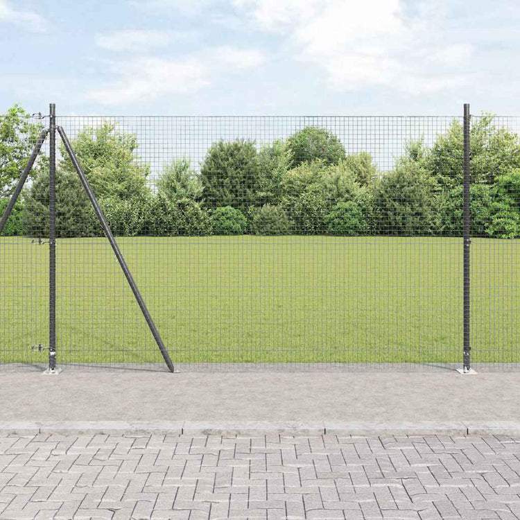 Vidaxl afrasteringspaal grijs 10 x 1,6 m (25 x 25 mm gaas)