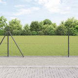 Vidaxl gelast draadhek met betonnen voetstuk 25 x 0,8 m grijs mesh - afbeelding 1