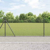 Vidaxl gelast draadhek met betonnen voetstuk 25 x 1 m pvc-coated staal - afbeelding 1