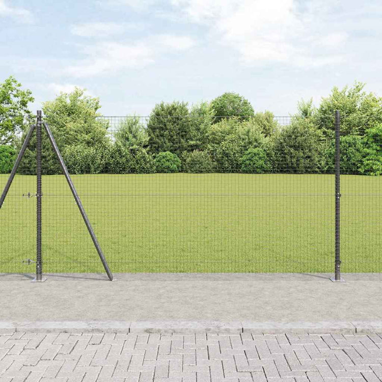 Vidaxl afrasteringspaal grijs 25 x 1,2 m (25 x 25 mm gaas)