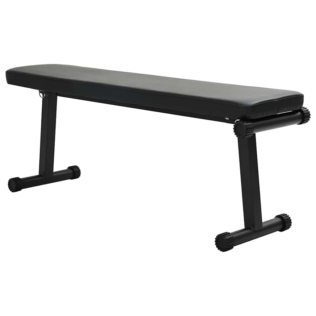 Vidaxl gewicht bank zwart 108 x 27 x 41 cm gepoedercoat staal