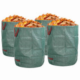 Vidaxl tuinafvalzakken 4 st 300 l groen polypropyleen - afbeelding 2