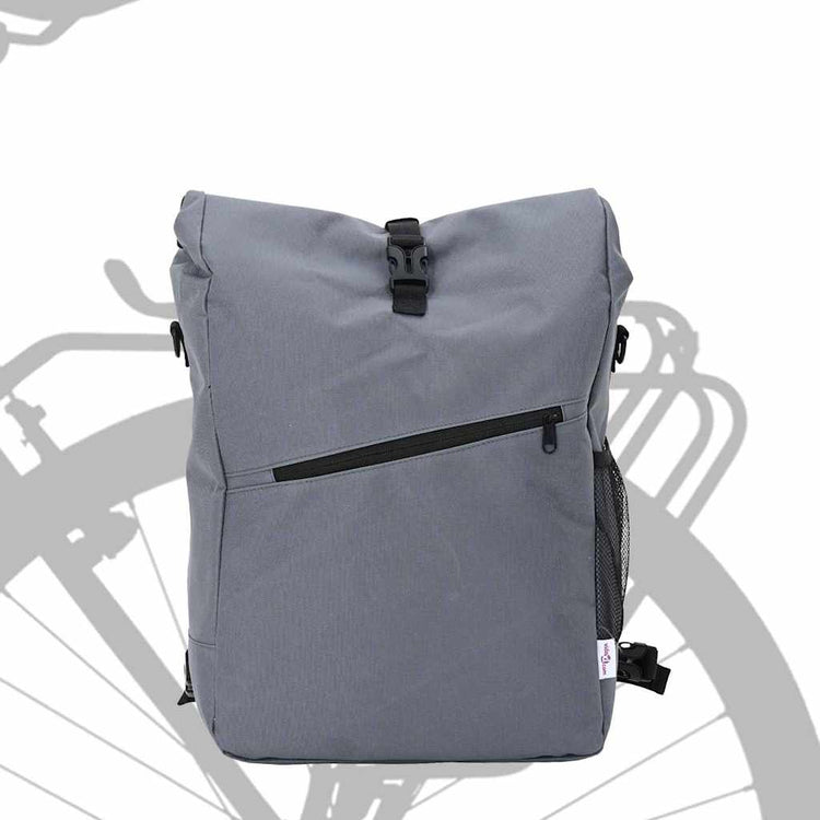 Vidaxl fietstas grijs 33 x 16 x 60 cm polyester