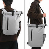 Vidaxl fietstas grijs 31 x 13 x 58 cm polyester - afbeelding 3