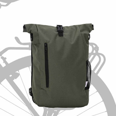 Vidaxl fietstas olijfgroen 31 x 13 x 58 cm polyester