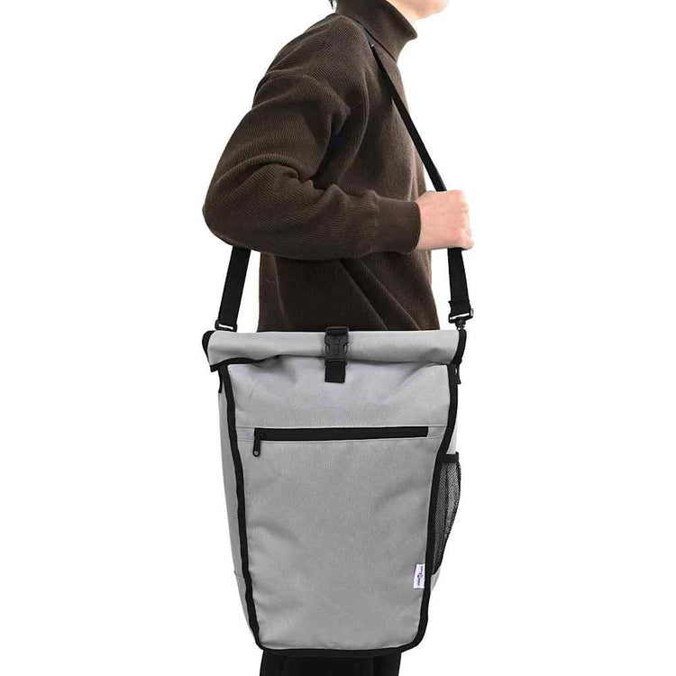 Vidaxl fietstas grijs 34 x 16 x 59 cm polyester