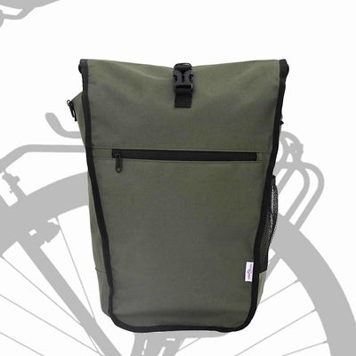 Vidaxl fietstas olijfgroen 34 x 16 x 59 cm polyester
