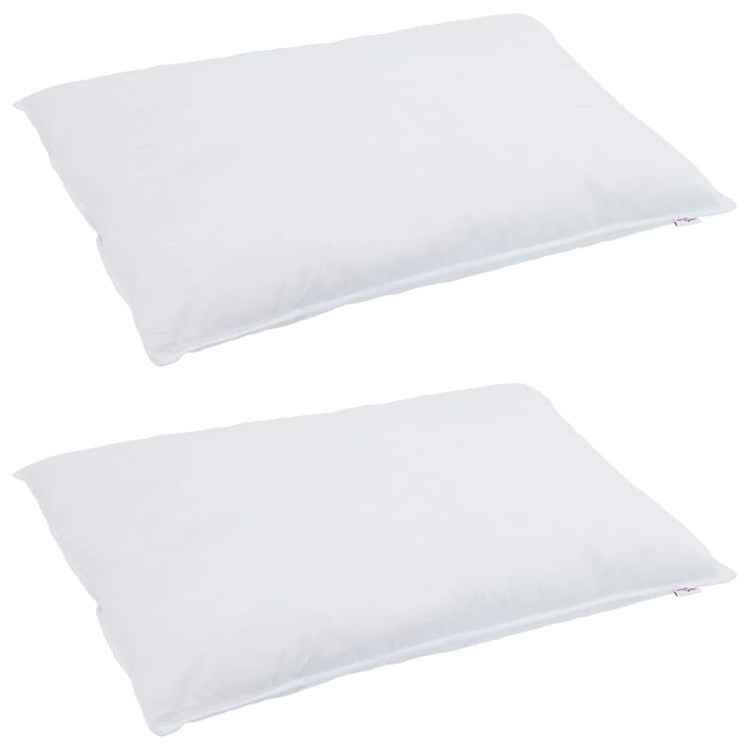 Vidaxl hoofdkussen met kussen 2 pcs wit 40 x 80 cm veren