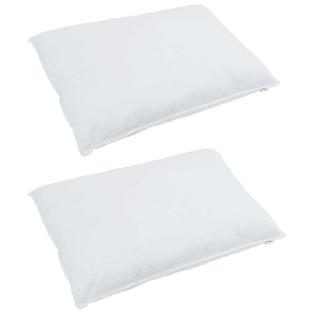 Vidaxl hoofdkussen met kussen 2 pcs wit 50 x 70 cm veren